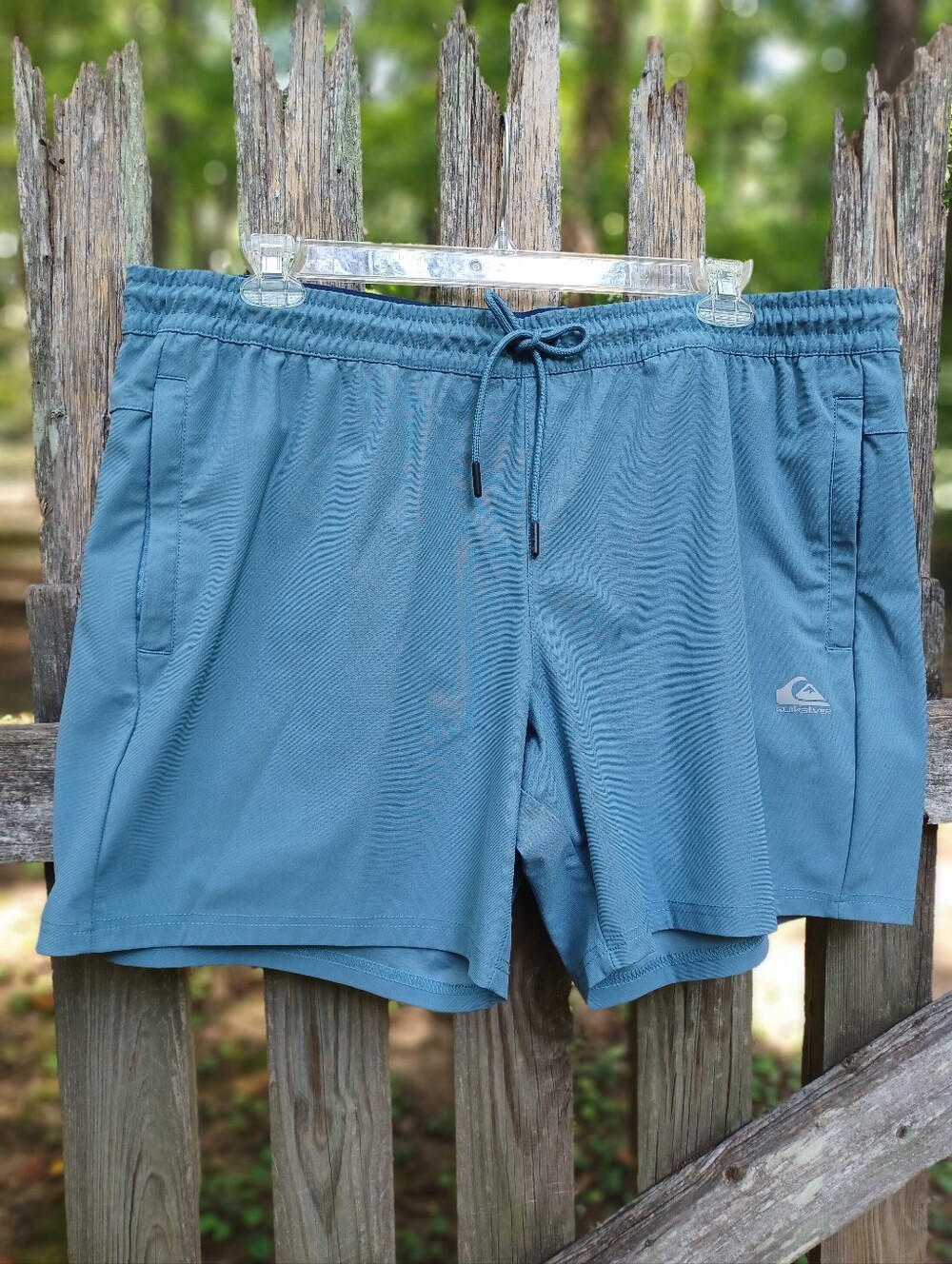 Quiksilver Men’s Teal Swim Trunks with Drawstring